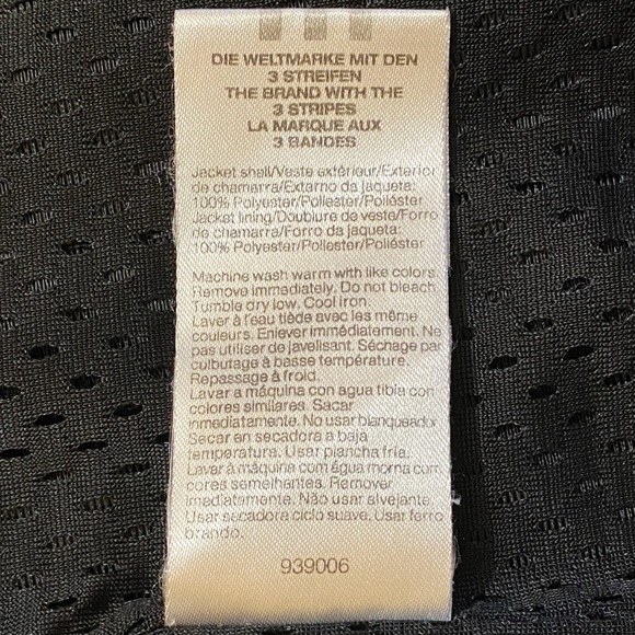 Adidas Long Sleeve Front Zip Double Layer Athletic Track Jacket - Picture 5 of 6